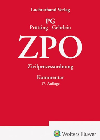 ZPO Kommentar, Hanns Prütting ; Markus Gehrlein - Gebonden - 9783472098423
