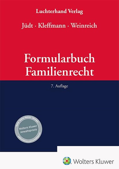 Formularbuch Familienrecht, Eberhardt Jüdt ; Norbert Kleffmann ; Gerd Weinreich - Gebonden - 9783472110361