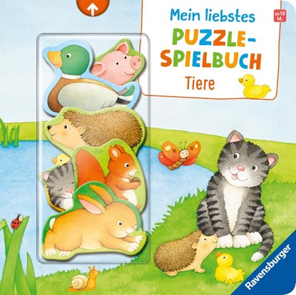 Mein liebstes Puzzle-Spielbuch - Tiere, Frauke Nahrgang - Gebonden - 9783473420216