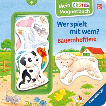 Mein erstes Magnetbuch - Wer spielt mit wem? Bauernhoftiere, Sandra Grimm - Gebonden - 9783473421671