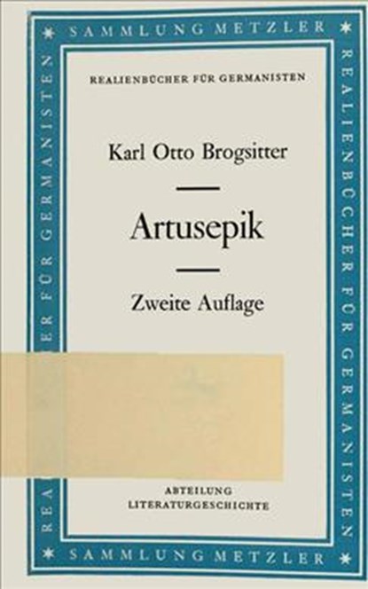 Artusepik, Karl Otto Brogsitter - Paperback - 9783476100382