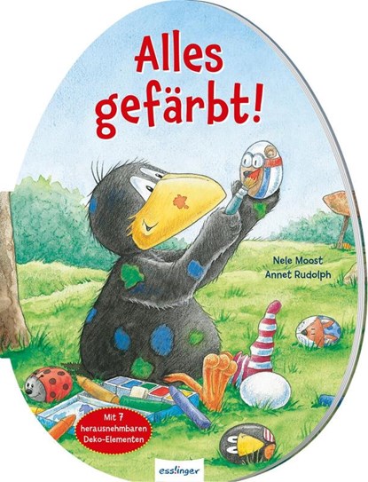 Der kleine Rabe Socke: Alles gefärbt! Konturgestanzt, Nele Moost - Gebonden - 9783480239047