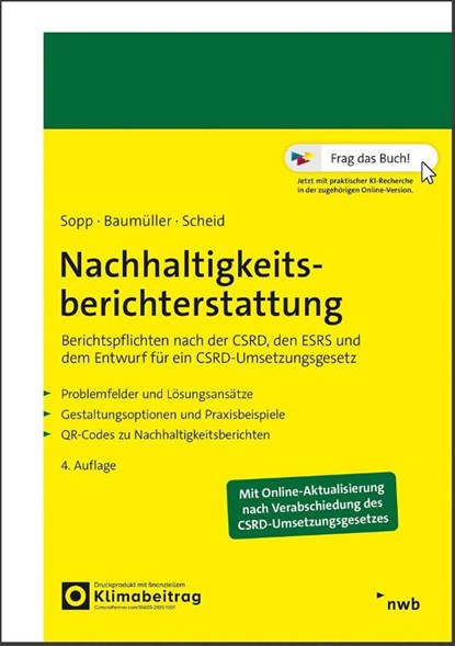 Nachhaltigkeitsberichterstattung, Karina Sopp ; Josef Baumüller ; Oliver Scheid - Paperback - 9783482678943