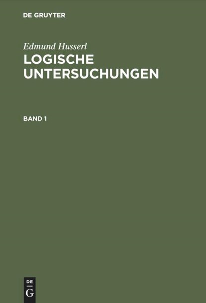 Logische Untersuchungen, niet bekend - Gebonden - 9783484701182