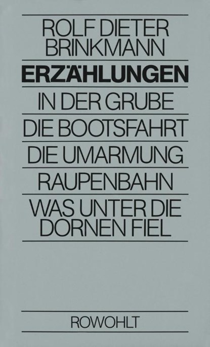 Erzählungen, Rolf Dieter Brinkmann - Gebonden - 9783498004934