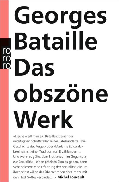 Das obszöne Werk, Georges Bataille - Paperback - 9783499128936