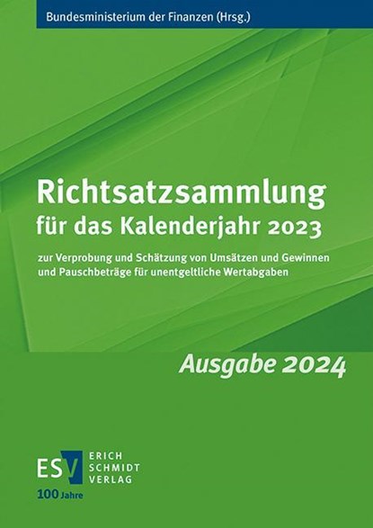 Richtsatzsammlung für das Kalenderjahr 2023, Bundesministerium Der Finanzen - Gebonden - 9783503239986
