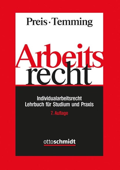 Arbeitsrecht - Individualarbeitsrecht, Ulrich Preis ; Felipe Temming - Paperback - 9783504420246