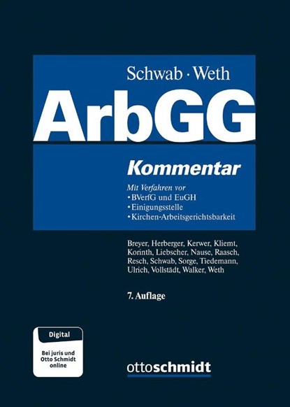 ArbGG Kommentar, Thomas Breyer ; Christof Kerwer ; Michael Kliemt ; Michael H. Korinth - Gebonden - 9783504426835