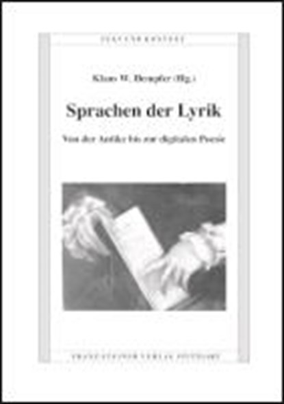 Sprachen der Lyrik, HEMPFER,  Klaus W. - Paperback - 9783515092043