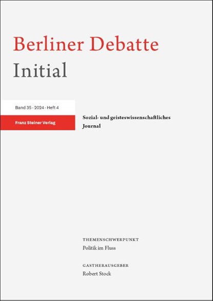 Berliner Debatte Initial 35 (2024) 4, Berliner Debatte Initial e. V. - Paperback - 9783515139809