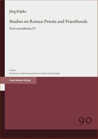 Studies on Roman Priests and Priesthoods, Jörg Rüpke - Paperback - 9783515140126