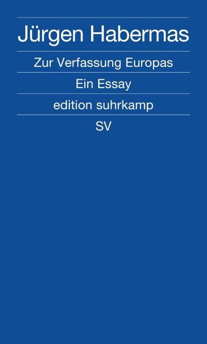 Zur Verfassung Europas, Jürgen Habermas - Paperback - 9783518062142