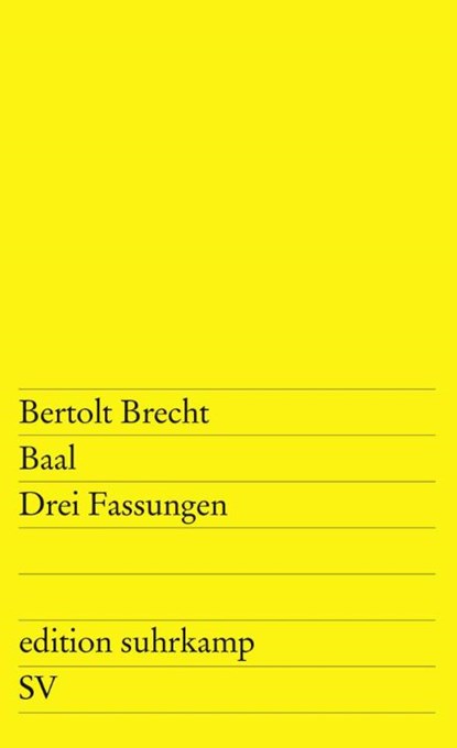 Baal, Bertolt Brecht ; Dieter Schmidt - Paperback - 9783518101704