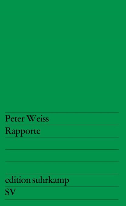 Rapporte, Peter Weiss - Paperback - 9783518102763