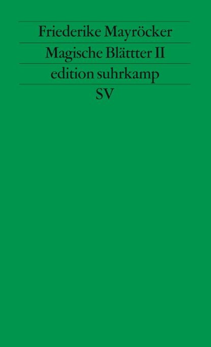 Magische Blätter 2, Friederike Mayröcker - Paperback - 9783518114216