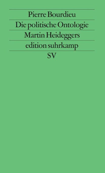 Die politische Ontologie Martin Heideggers, Pierre Bourdieu - Paperback - 9783518115145