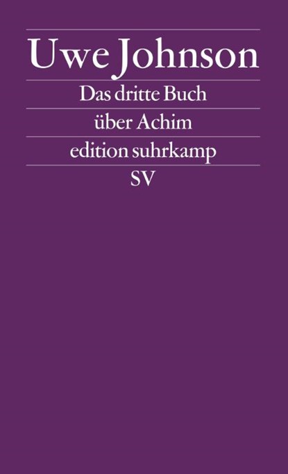 Das dritte Buch uber Achim, Uwe Johnson - Paperback - 9783518118191