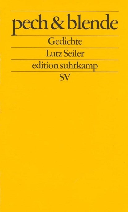 pech & blende, Lutz Seiler - Paperback - 9783518121610
