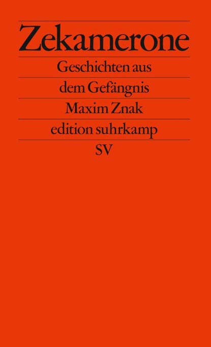 Zekamerone, Maxim Znak - Paperback - 9783518128046