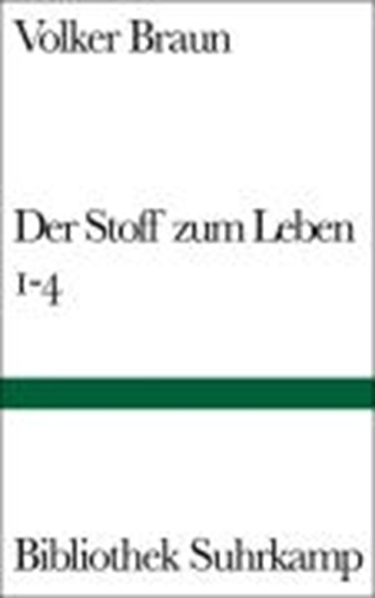 Braun, V: Stoff zum Leben 1-4, BRAUN,  Volker - Gebonden - 9783518224472