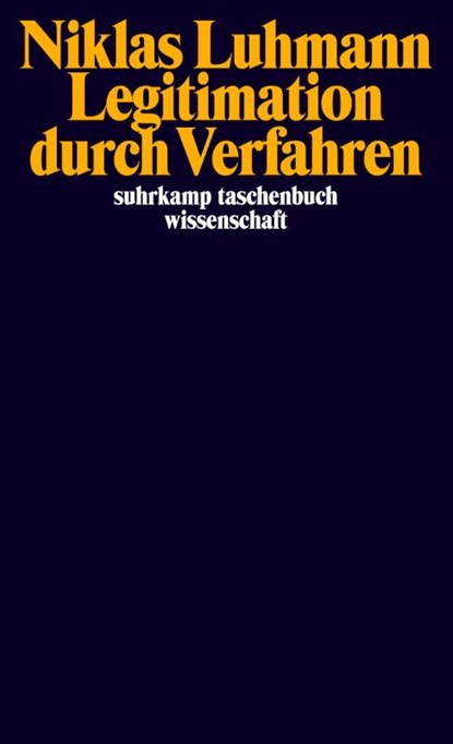 Legitimation durch Verfahren, Niklas Luhmann - Paperback - 9783518280430
