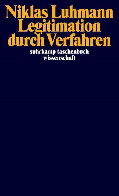 Legitimation durch Verfahren, Niklas Luhmann - Paperback - 9783518280430