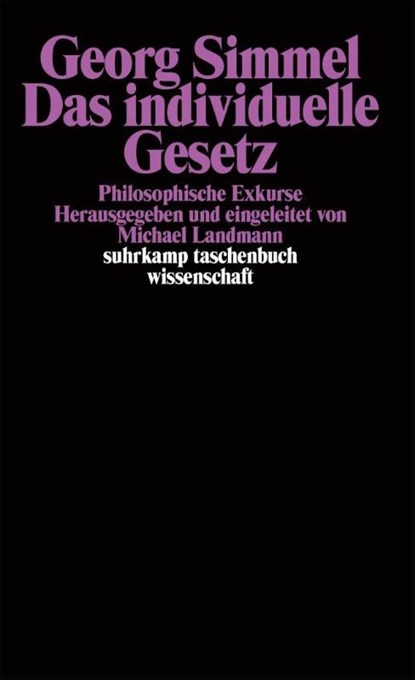 Das individuelle Gesetz, Georg Simmel - Paperback - 9783518282601