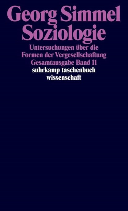 Soziologie - Untersuchungen über die Formen der Vergesellschaftung, Georg Simmel - Paperback - 9783518284117