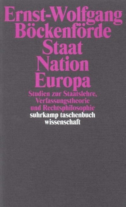 Staat, Nation, Europa, Ernst-Wolfgang Böckenförde - Paperback - 9783518290194
