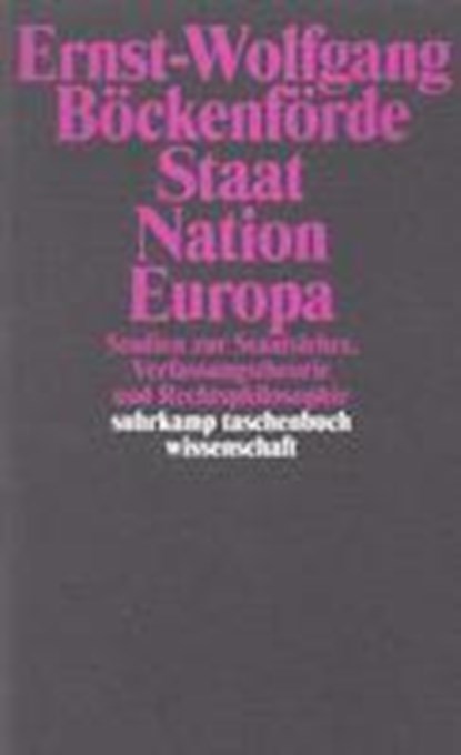 Staat, Nation, Europa, Ernst-Wolfgang Böckenförde - Paperback - 9783518290194