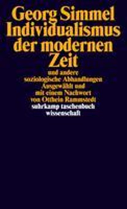 Individualismus der modernen Zeit, Georg Simmel - Paperback - 9783518294734