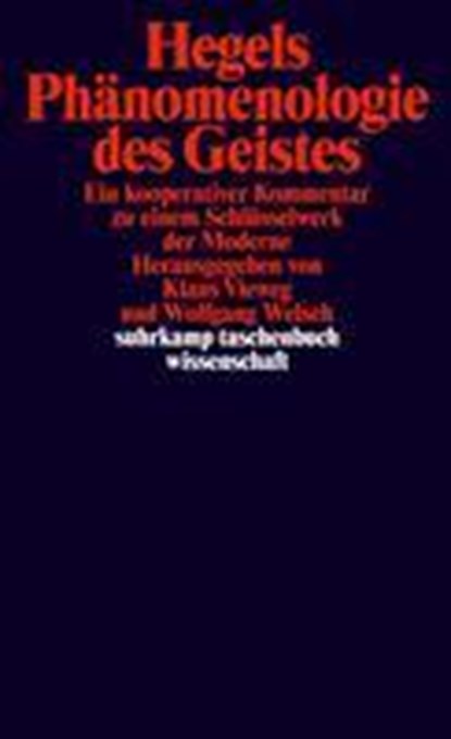 Hegels Phänomenologie des Geistes, Klaus Vieweg ; Wolfgang Welsch - Paperback - 9783518294765