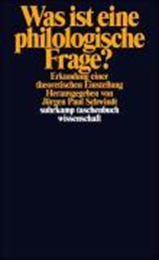 Was ist eine philologische Frage?
