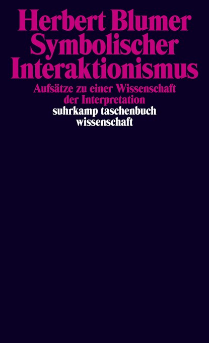 Symbolischer Interaktionismus, Herbert Blumer - Paperback - 9783518296691