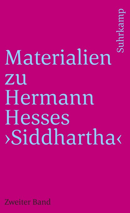 Materialien zu Hermann Hesses »Siddhartha«, Volker Michels - Paperback - 9783518367827
