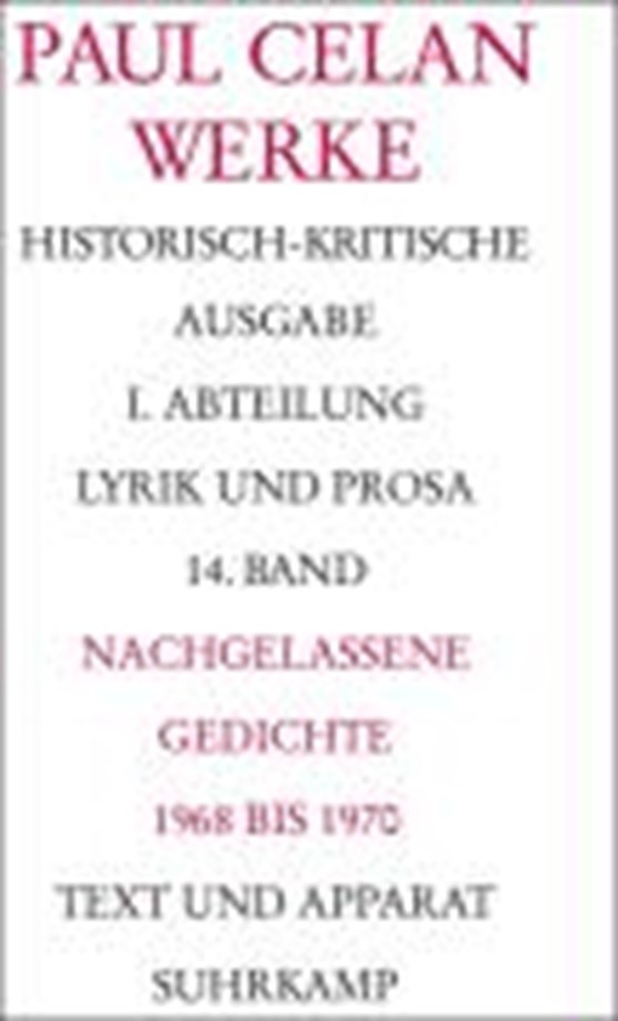 Celan, P: Werke I/14
