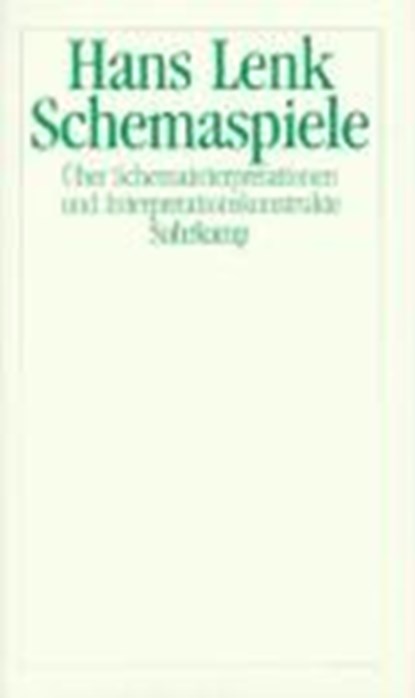 Schemaspiele, LENK,  Hans - Overig - 9783518581933