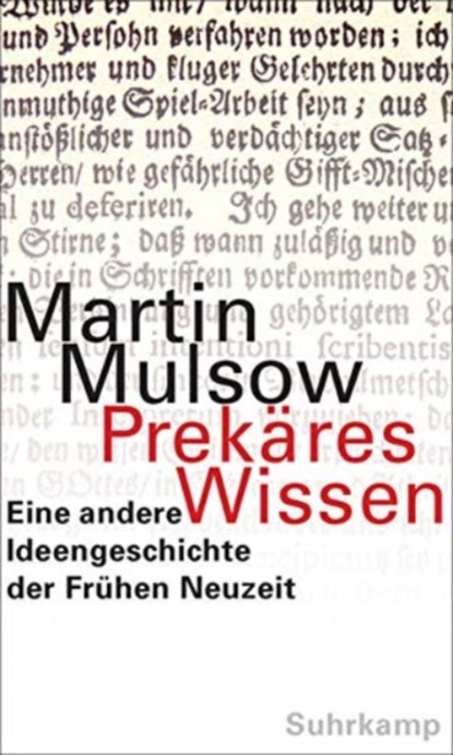 PREK?RES WISSEN, Martin Mulsow - Paperback - 9783518585832