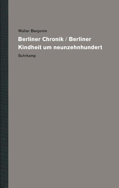Werke und Nachlaß. Kritische Gesamtausgabe, Walter Benjamin - Gebonden - 9783518587287