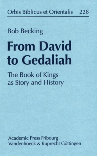 From David to Gedaliah, Bob Becking - Gebonden - 9783525530290