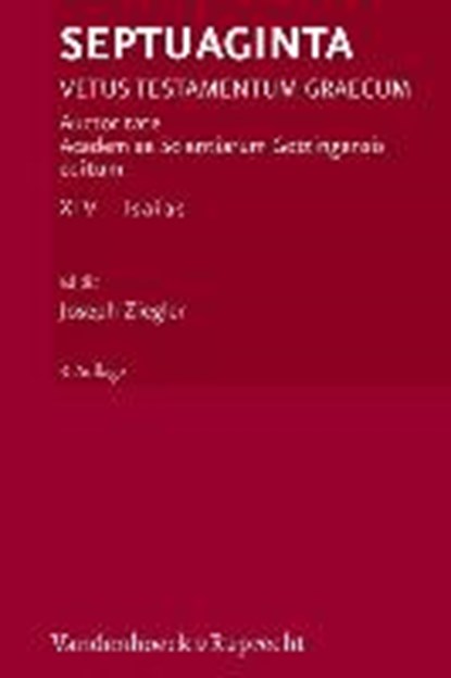 Septuaginta 14, ZIEGLER,  Joseph - Gebonden - 9783525534243