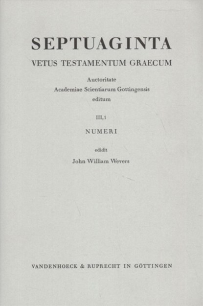 Septuaginta. Band 3,1, John William Wevers - Gebonden - 9783525534410