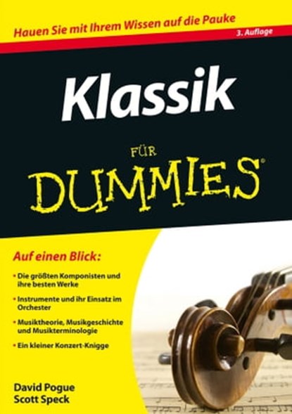 Klassik für Dummies, David Pogue ; Scott Speck - Ebook - 9783527801442