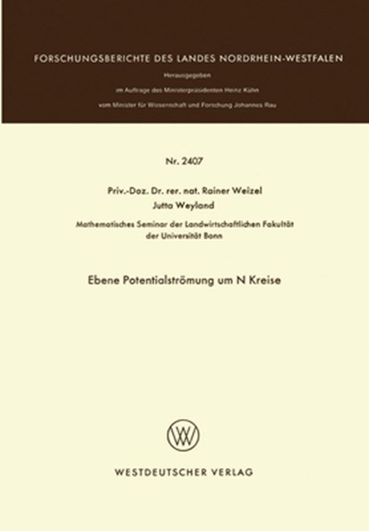 Ebene Potentialströmung um N Kreise, Rainer Weizel - Paperback - 9783531024073