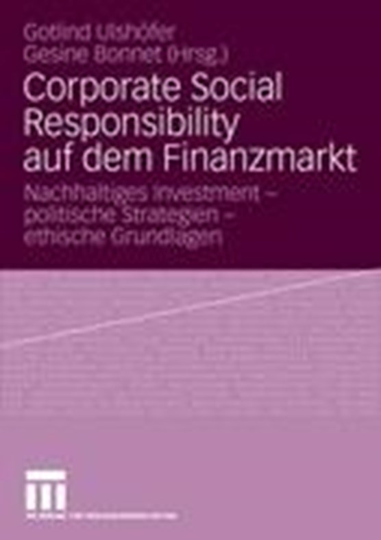 Corporate Social Responsibility Auf Dem Finanzmarkt