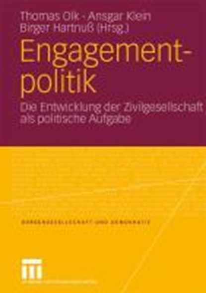 Engagementpolitik, Thomas Olk ; Ansgar Klein ; Birger Hartnuss - Paperback - 9783531162324