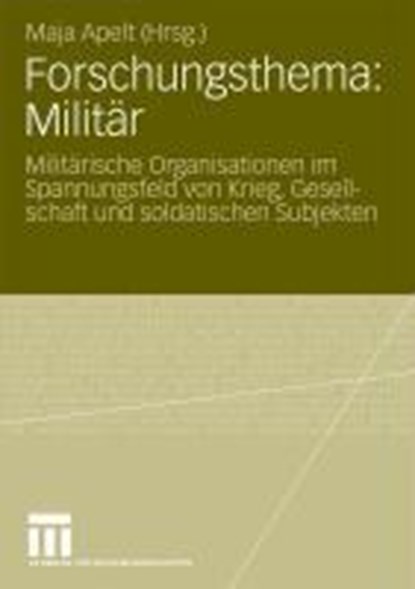 Forschungsthema: Militar, Maja Apelt - Paperback - 9783531171241
