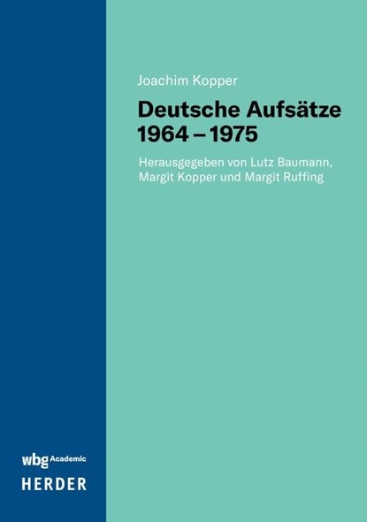 Deutsche Aufsätze 1964-1974, Joachim Kopper - Gebonden - 9783534643417