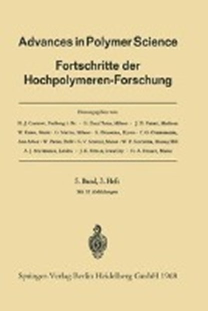 Advances in Polymer Science, Prof. Dr. H.-J. Cantow ; G. Dall'Asta ; J. D. Ferry ; W. Kern - Paperback - 9783540040323